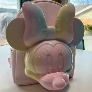 Loungefly Minnie Mouse Pastel Tie-Dye Mini Backpack NEW